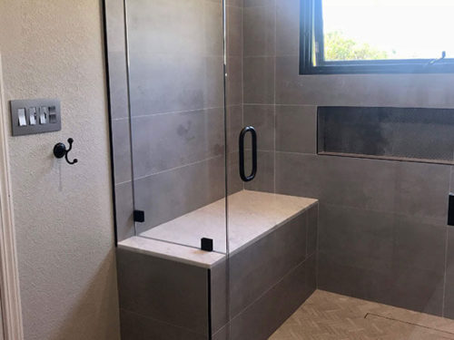 KH Customs – Sleek Grey Master Bathroom